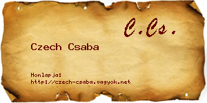 Czech Csaba névjegykártya